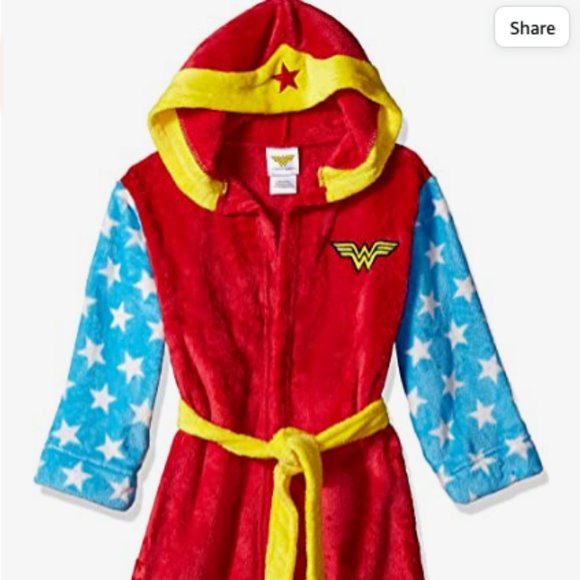 Wonder Woman girls Ww Hooded Robe - Picture 1 of 3